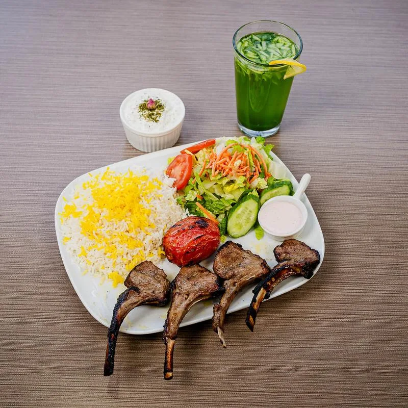 Koobideh kebab plate at Lotus House of Kebab Edmonton
