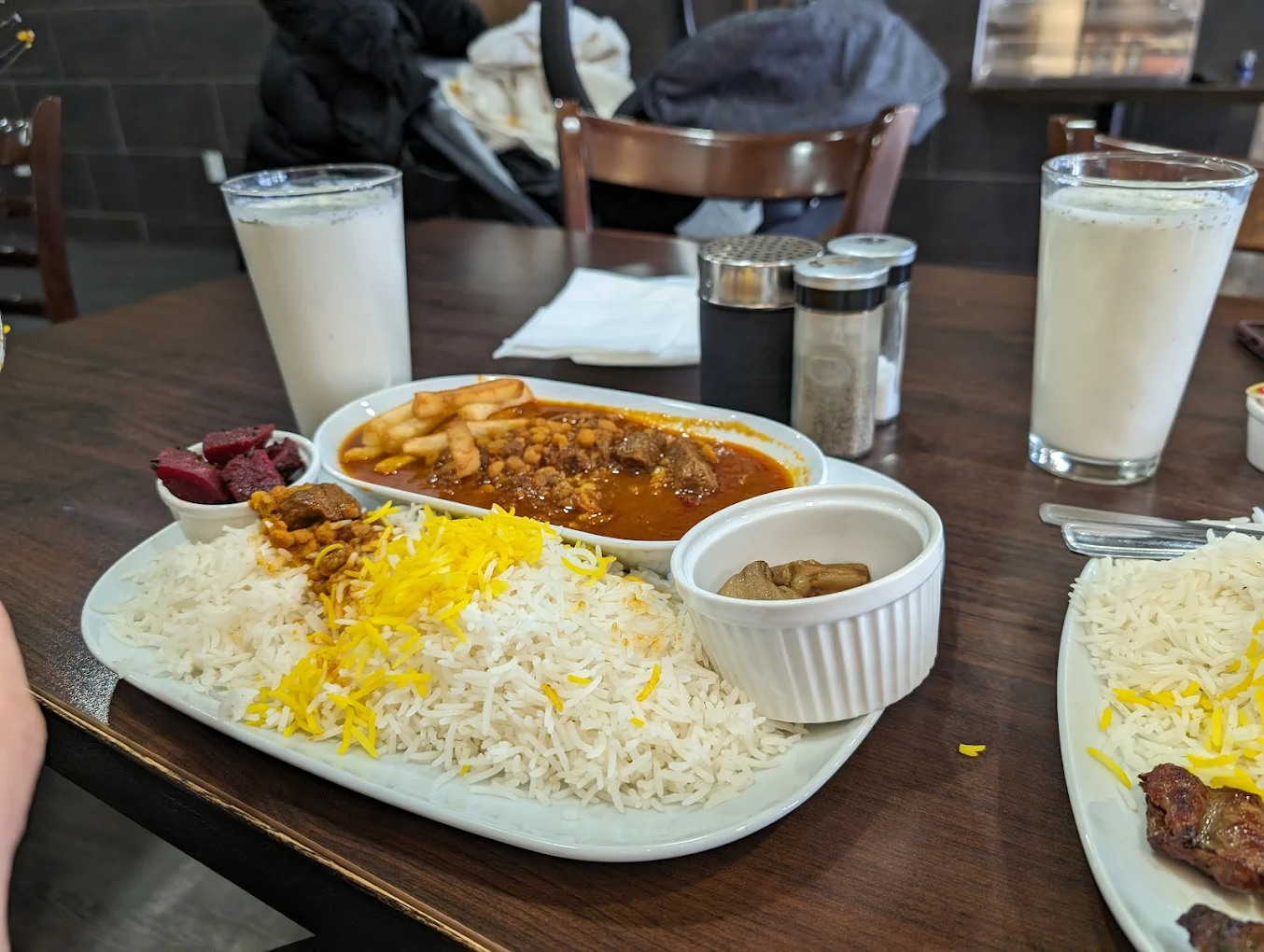 Persian saffron rice and grilled tomato Edmonton