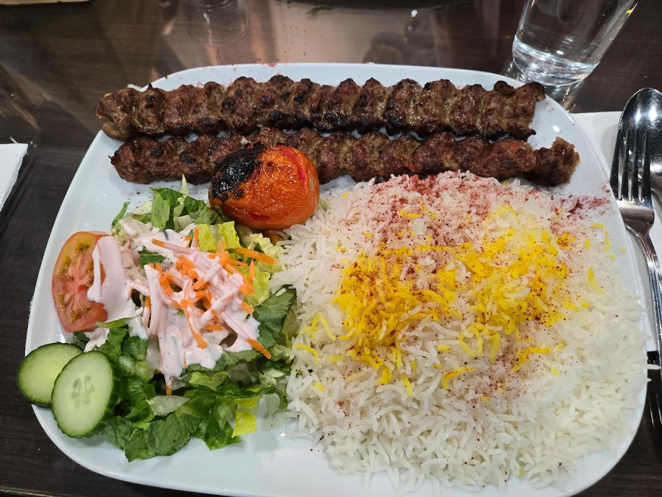 Authentic Persian food platter Lotus House of Kebab Edmonton