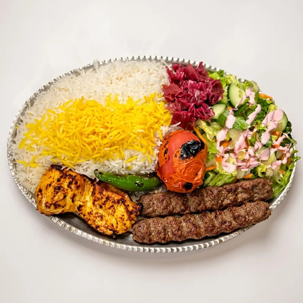 Joojeh Kebab - Persian marinated chicken kebab at Lotus House Edmonton